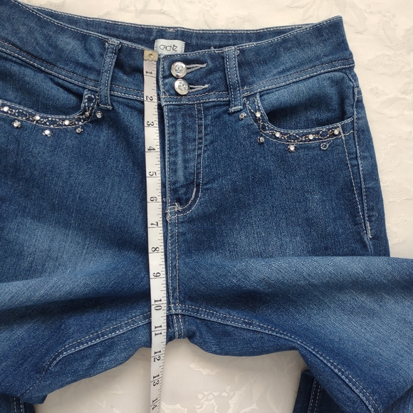 Cache crystals embellished flare wide leg jeans - Picture 4 of 10